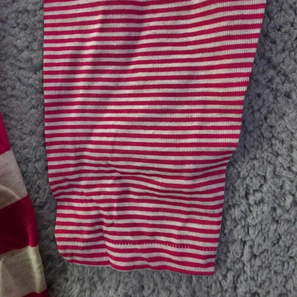 Top Stuff Vintage Girls Pink White Striped 2 Piece Romper Set Size 14 USA Made